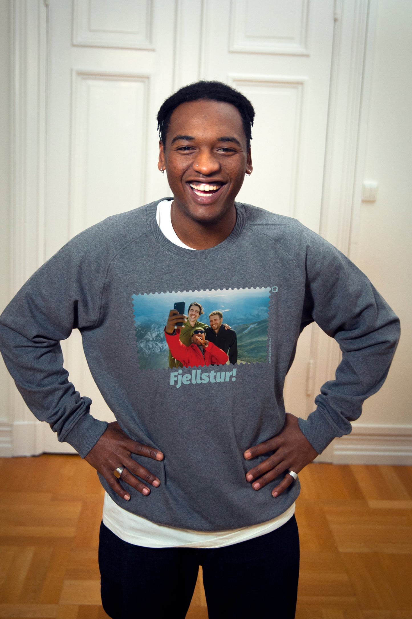 Unisex Sweatshirt Grå - Fjellstur