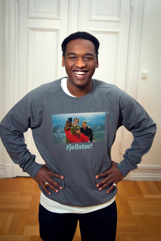 Unisex Sweatshirt Grå - Fjellstur