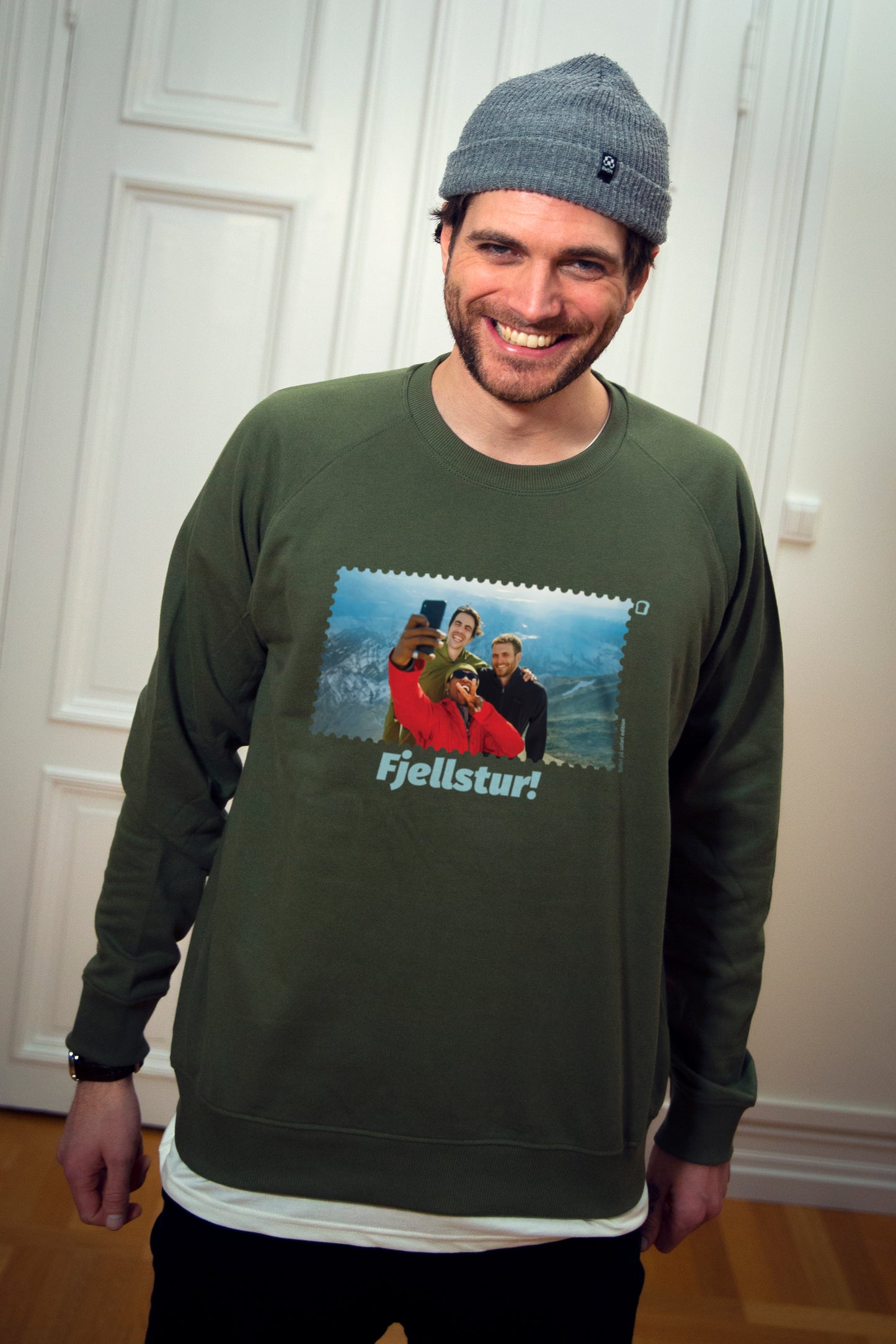 Unisex Sweatshirt Grønn - Fjellstur