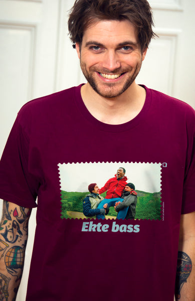 Unisex T-Shirt Burgunder - Ekte Bass!