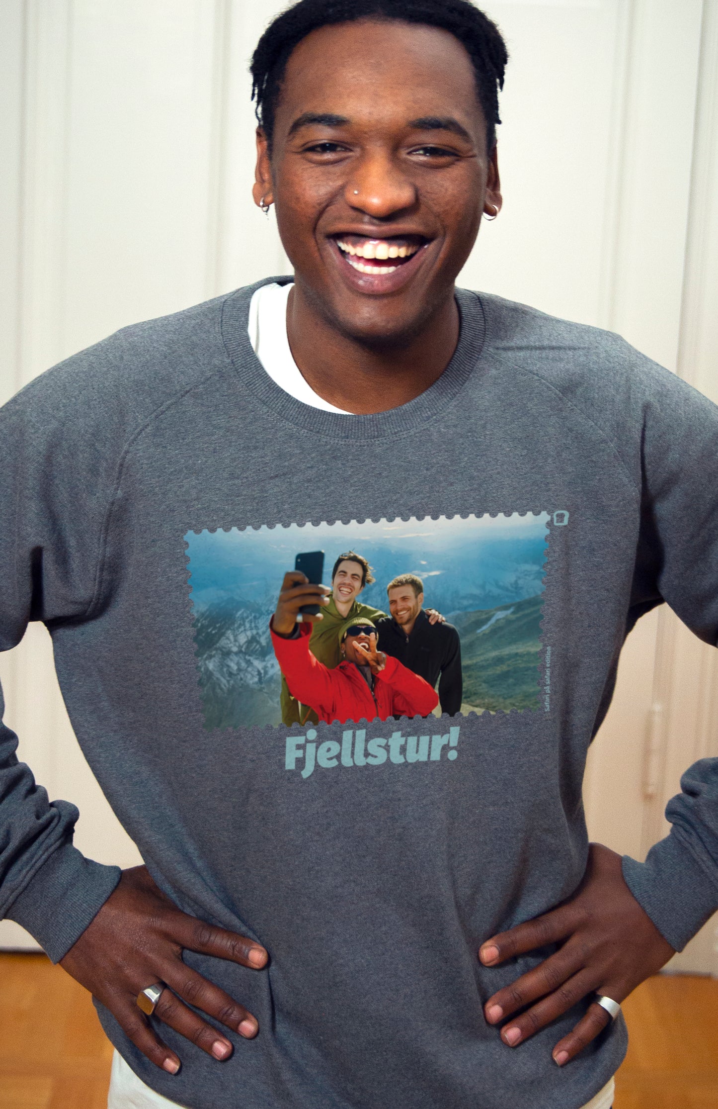 Unisex Sweatshirt Grå - Fjellstur