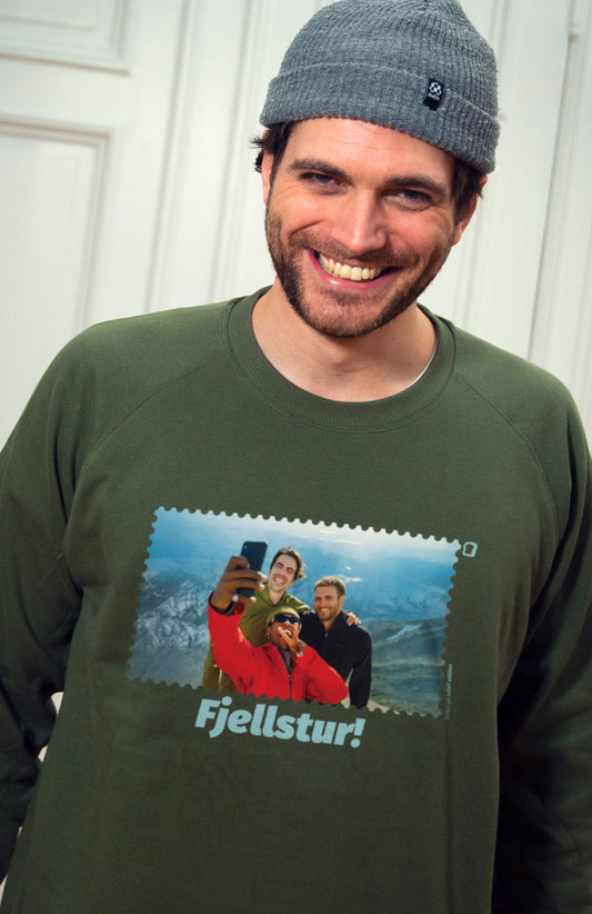 Unisex Sweatshirt Grønn - Fjellstur