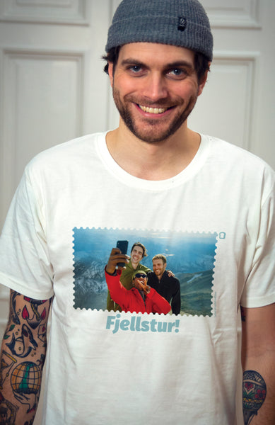 Unisex T-Shirt Hvit - Fjellstur!