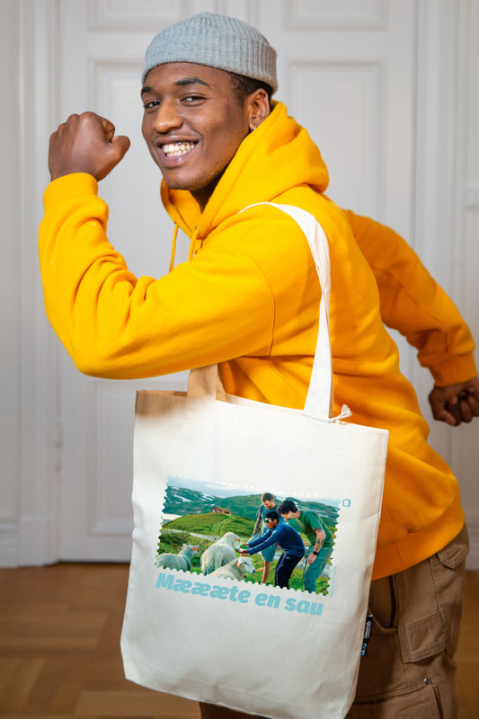 Totebag Natur - Mæææte en sau!