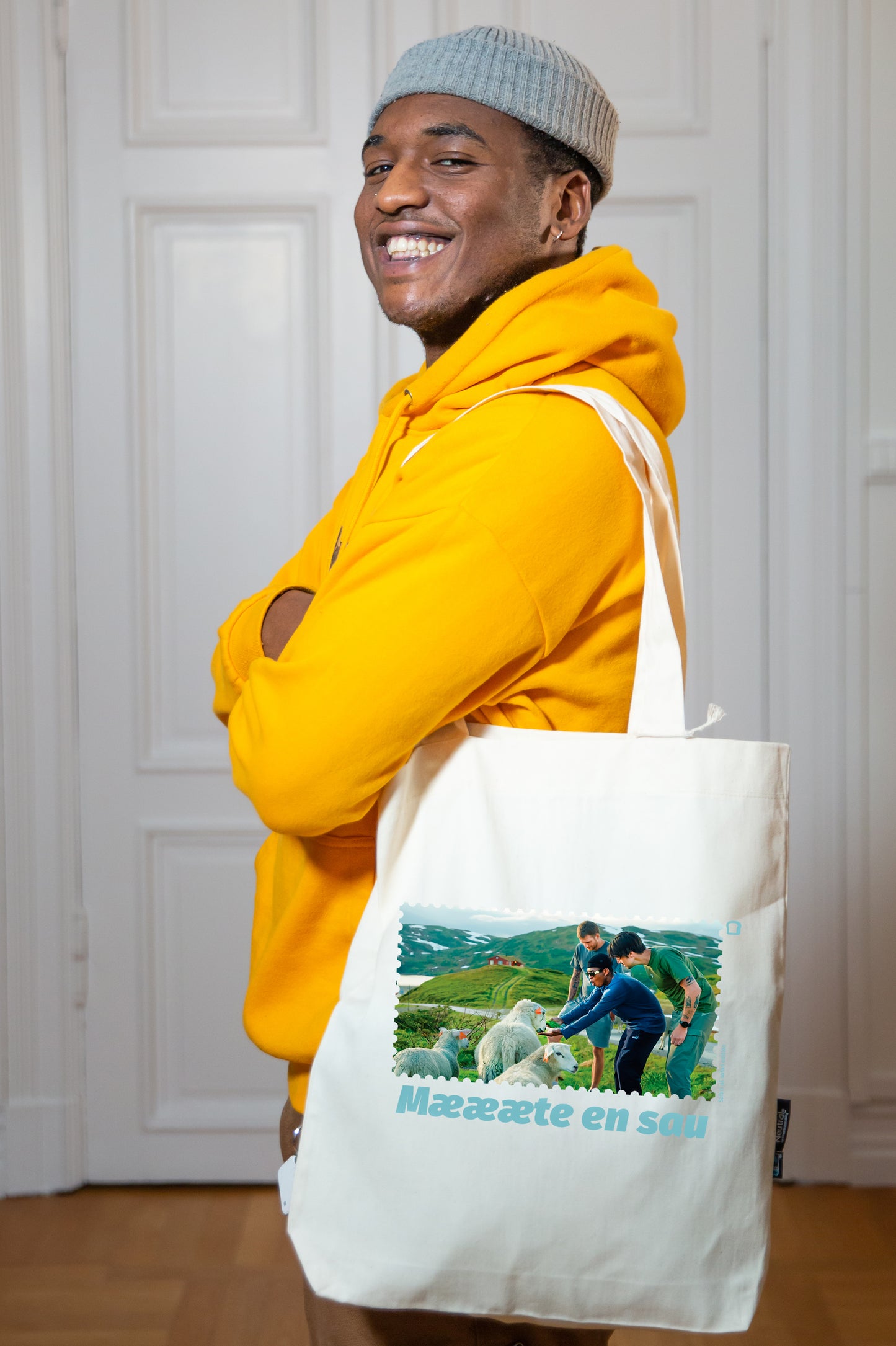 Totebag Natur - Mæææte en sau!